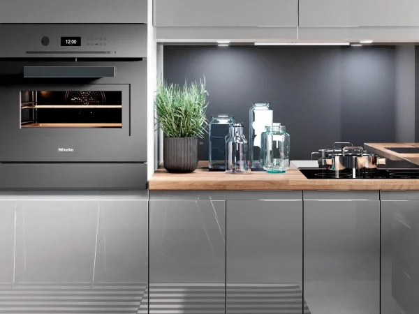 Meuble Haut De Cuisine De Coin ASPAS 1 Porte Blanc/gris Laqué Prestation Et Rapide 4